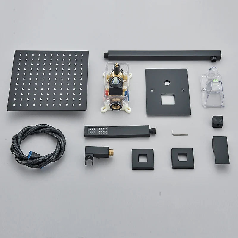 Elegant Black Shower Set