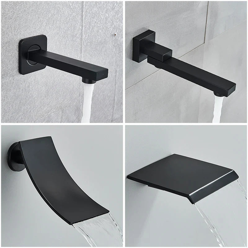 Elegant Black Shower Set